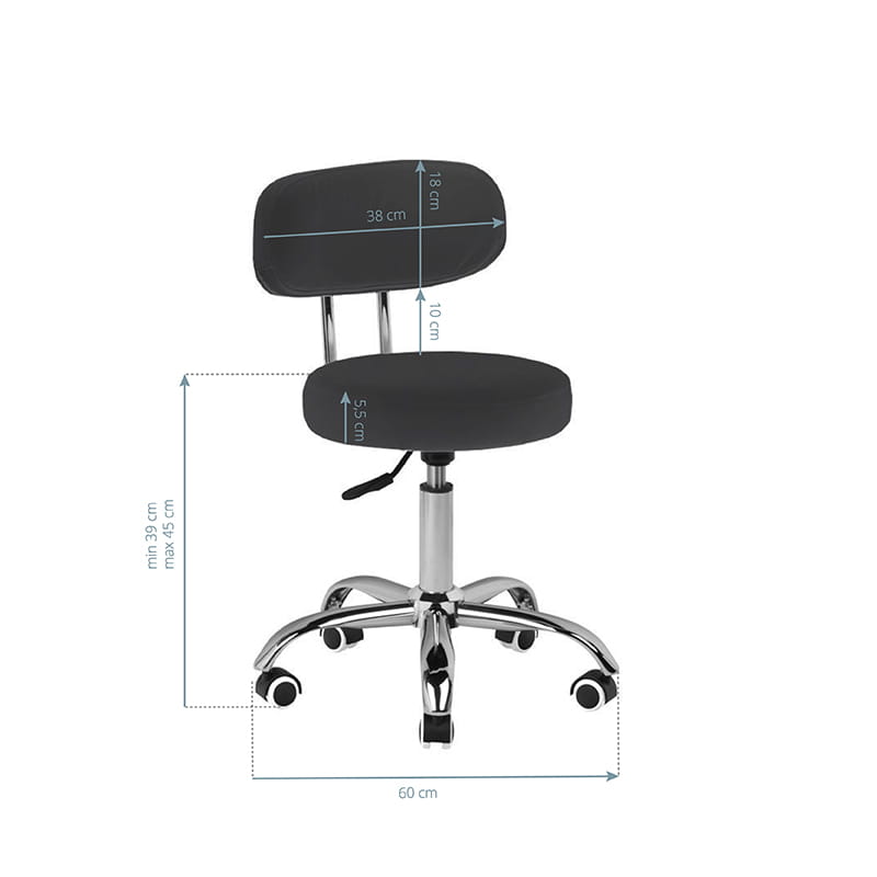 Taboret  A-007 czarny