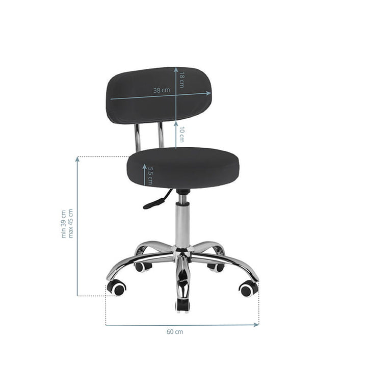 Taboret  A-007 czarny