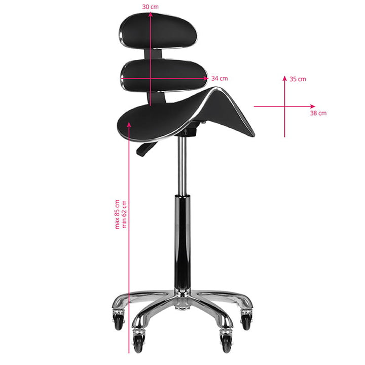 Taboret roll speed AM-880 czarny wysoki