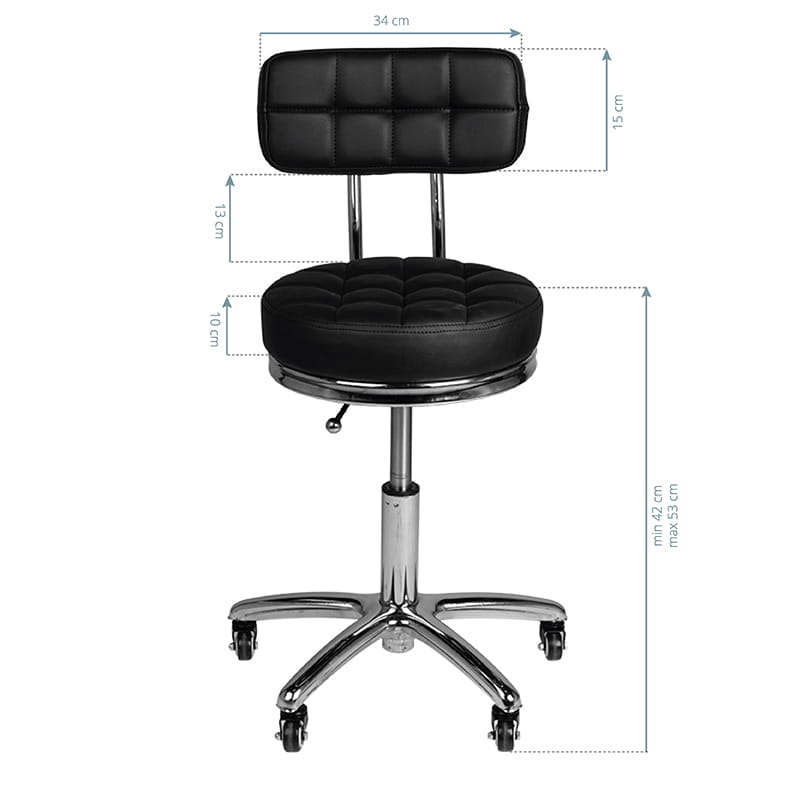 Taboret  AM-877 czarny