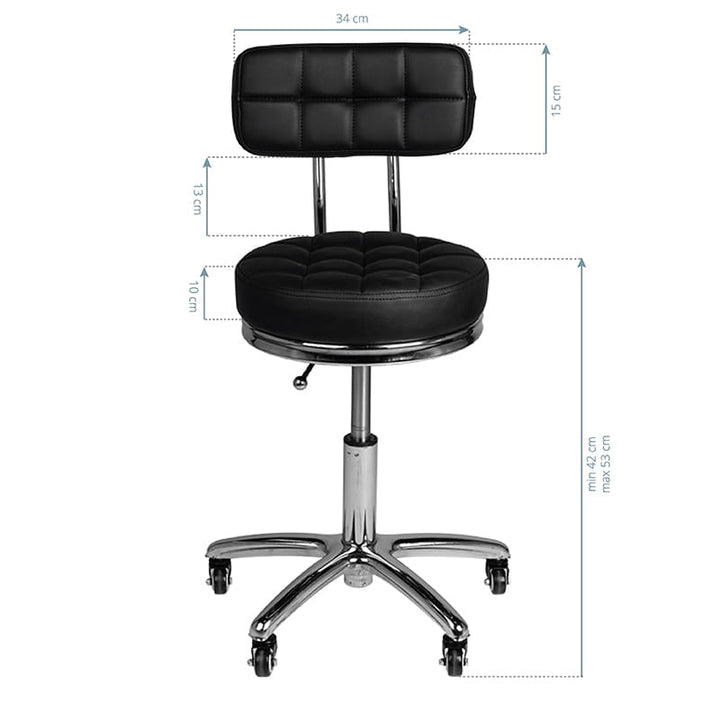 Taboret  AM-877 czarny
