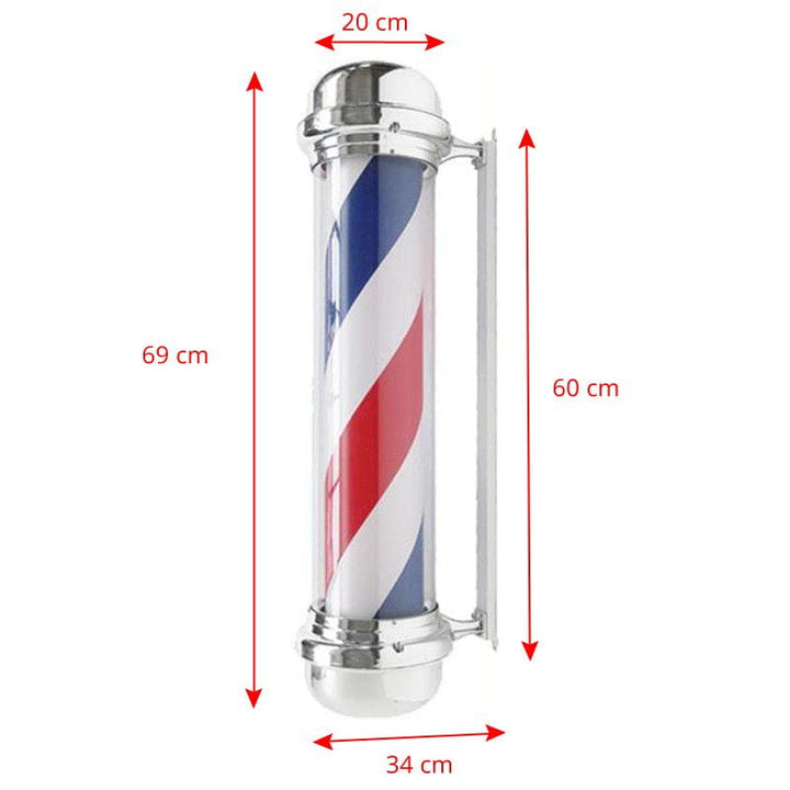 Plafon podświetlany pole barber shop BB-02 srebrny duży