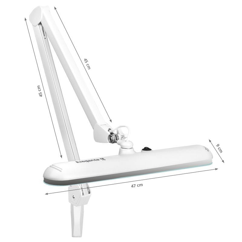 Lampa warsztatowa led Elegante 801-s z imadełkiem standard biała