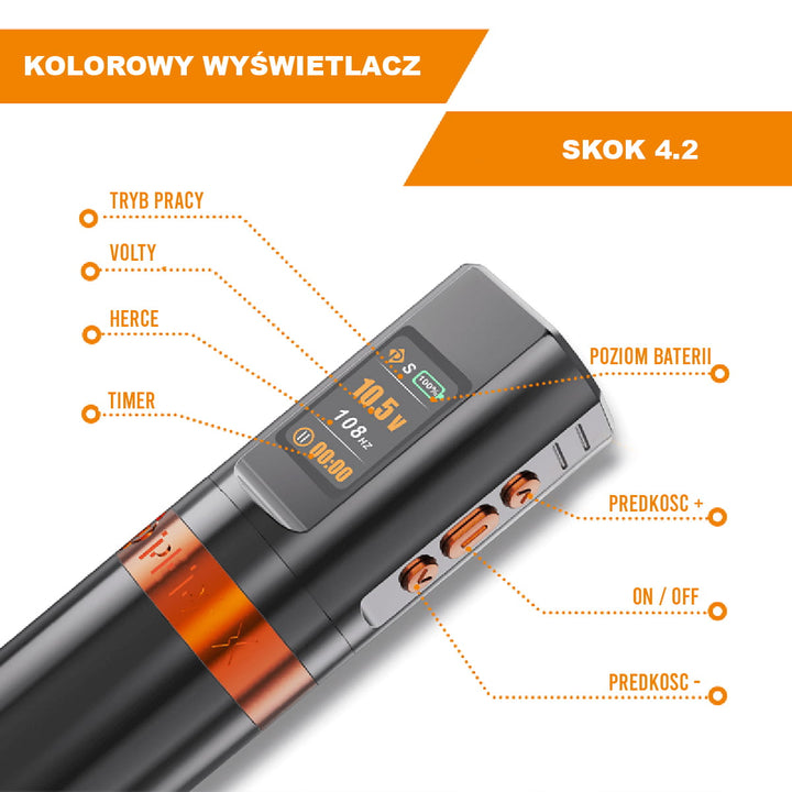 PEPAX LEVE H2 bezprzewodowa maszynka do tatuażu typu PEN + dwie baterie