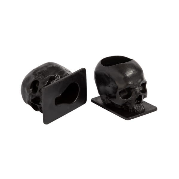 Kubeczki na Tusz Saferly Skull - 16 mm - 200 szt Czarne