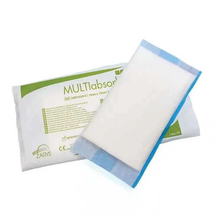 Kompresy do Gojenia 10x10cm 25szt  STERYLNE MULTIabsorb Wysokochłonne
