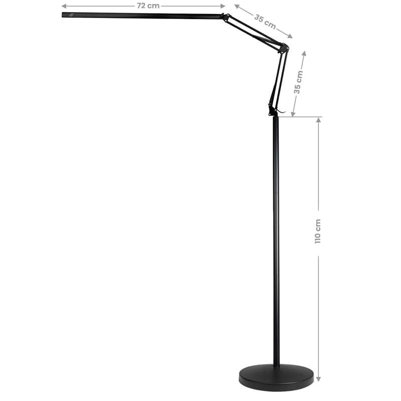 Lampa led All4light lashes line 2 czarna ze statywem