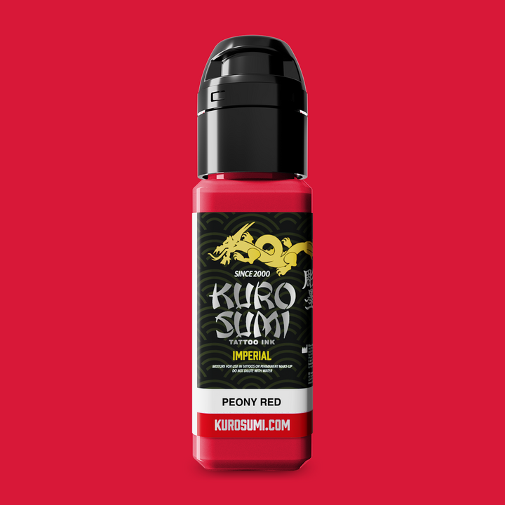 Kuro Sumi Imperial Tattoo Ink Peony Red 22ml - Tusz do Tatuażu